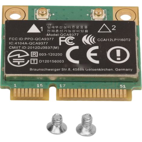Mini-PCIe-WLAN-Karte QCA9377, 433 Mbit/s, Dualband 2,4 GHz/5 GHz für tragbare Windows-PCs (7/8/10) (1/5)