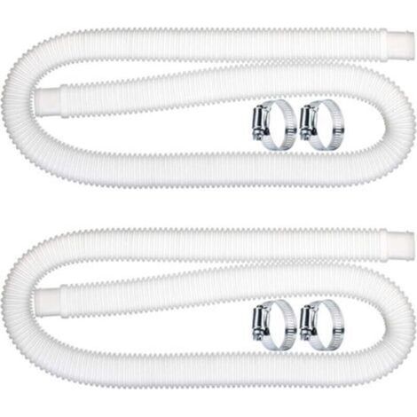 2 pcs Tuyau De Rechange De Piscine 32mm, Pctuyau De Piscine, Tuyau de Remplacement de Pompe de Filtration de Piscine (1,5 M) pour Intex 300 330 530 1000 GPH