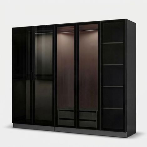 Armario guardarropa 5 puertas con estantes y cajones Kale 225 (1/5)