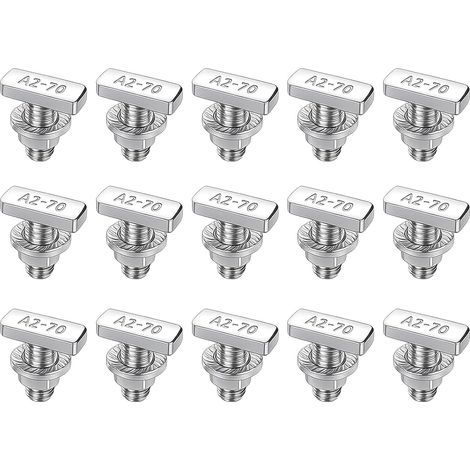 en T M8 x 20 avec brides et écrous pour l installation de (1/4)