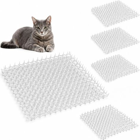 Grille Anti-rongeurs, 5 pièces, Protection Contre Les martres et Chats, pour Plantes, Plastique, Blanche (1/5)