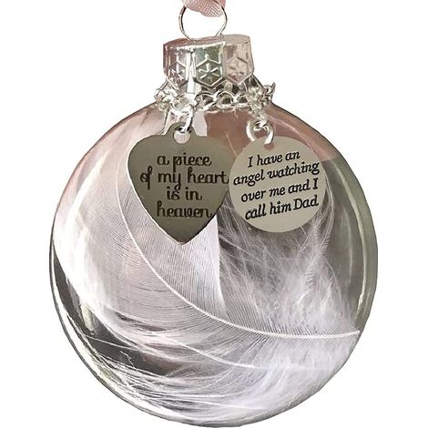 Ornement De Noël - Boule En Forme D’ange Avec Plume - Décoration Pour Arbre De Noël Fenêtre Porte - Lot De 1 (1/5)