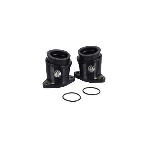 Adaptador de admisión de carburador de goma negra resistente al aceite: flexible, duradero, para reparación de motocicletas y motores de 2 y 4 tiempos.
