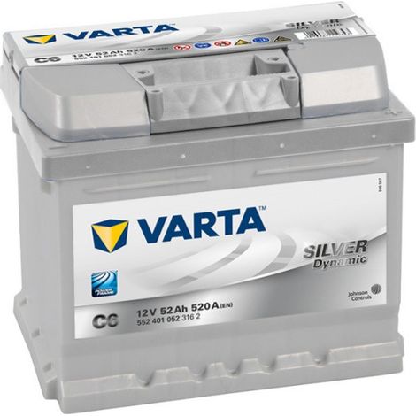 Batterie de démarrage Varta Silver Dynamic L1B C6 12V 52Ah / 520A 552401052