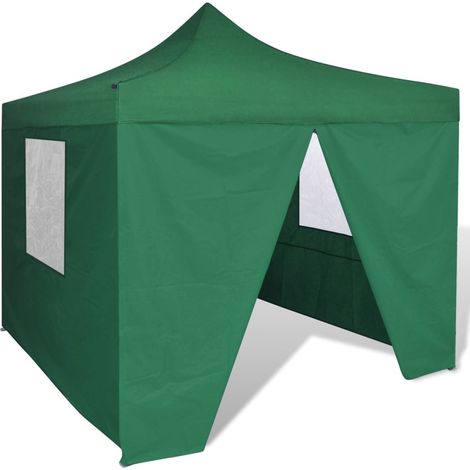 Tente pliable verte 3 x 3 m avec 4 parois vidaXL (1/5)