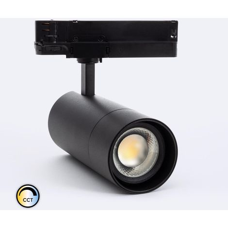 Foco Carril LED Trifásico 30W Wild CCT Seleccionable Multiángulo 24-60º Special Negro