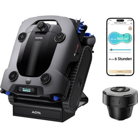 MOVA Rover X10 Roboter-Poolreiniger, 7-in-1 OMNI Clean, KI-Navigation, 38.000 l/h Saugkraft, AquaScan LDS, EdgeDrive, App-Steuerung