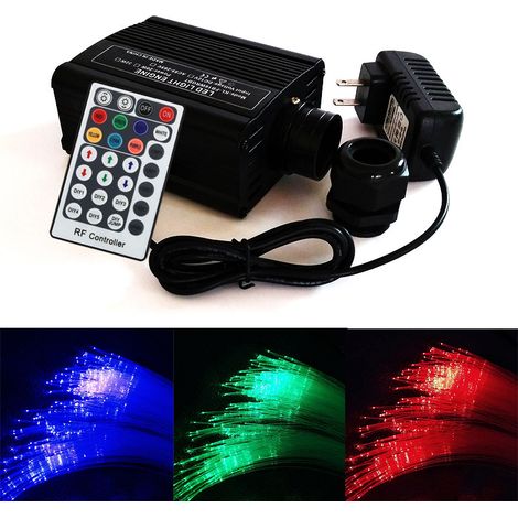 Bluetooth 16W Twinkle RGBW LED Glasfaser-Stern-Deckenleuchten-Kit APP/Fernbedienung 200 Stück  0,75 mm  2 m Glasfaser für Zuhause/Auto