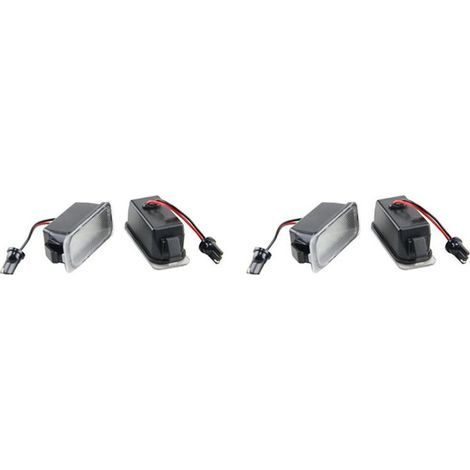Quatre feux de plaque d'immatriculation à LED adaptés aux Ford Focus Mk II, Ford Fiesta Mk VII, Ford Mondeo Mk IV et Ford S-Max (modèles 2008-2019). (1/3)