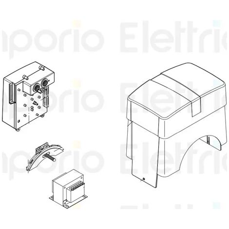 beninca pièce détachée carter abs ass. pour bull10m/15m 9686331 (1/3)