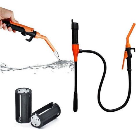 Pompe à carburant portable - - Pompe à batterie - Tuyau flexible 90 cm - Débit 8,7 litres/min Femeo