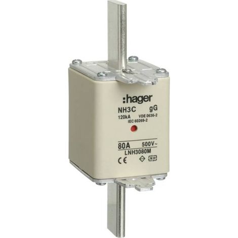 [NEUWERTIG] Hager Lnh3080 M Nh Sicherung Sicherungseinsatz 80 A 3 St. Verteilersicherung B-Ware