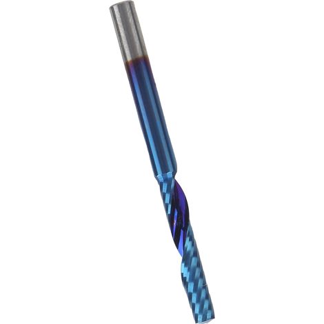 Fraise à revêtement nano bleu, à une seule goujure, à spirale, pour découpe CNC 4x22x50 (1/5)