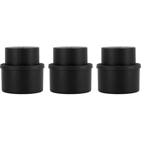 Tappi per bottiglie di bibite, 3 pezzi, tipo a pressione professionale, coperchi riutilizzabili per bottiglie nere. (1/5)