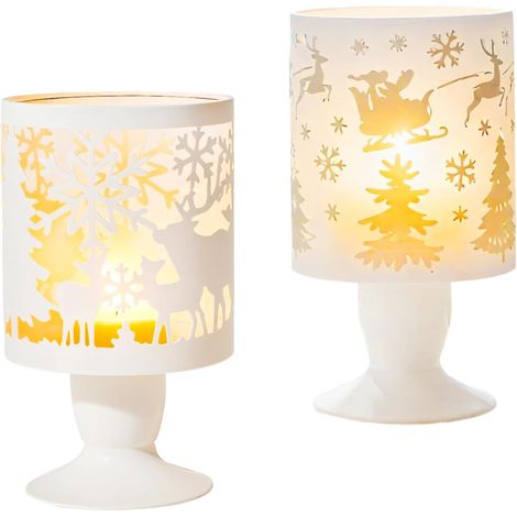 2er-Set Weihnachtskerzenhalter, Tischdekoration, Wohnaccessoires, Rentier-Kerzenhalter, für Kamin, Tisch, Wohnzimmer, als Weihnachtsgeschenk (1/5)