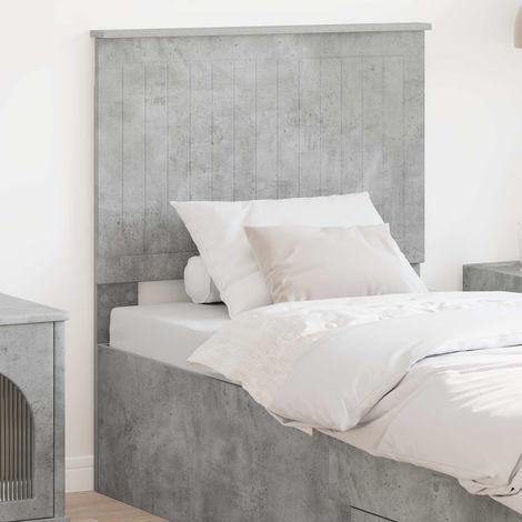 Tête de lit-Panneau de lit Gris béton 80 cm Bois d'ingénierie 838576 (1/5)