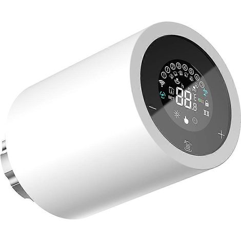 Thermostat intelligent Zigbee pour radiateur, tête électronique avec écran tactile LCD, contrôleur de chauffage programmable, actionneur sans fil, compatible domotique, modèle A, économie d'énergie, i (1/5)