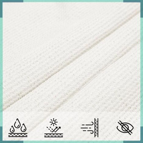 311255 Voile d'ombrage 160 g/m² Blanc 3x4x4 m PEHD (1/5)