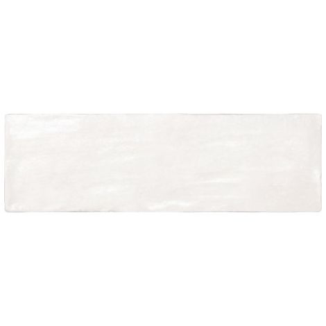 Eiffel Art Construction – Carrelage mur effet zellige bejmat satinée blanc 6,5x20 cm – Finition artisanale unique – Pour intérieur – Vendu par boîte de 0.50m² (1/2)
