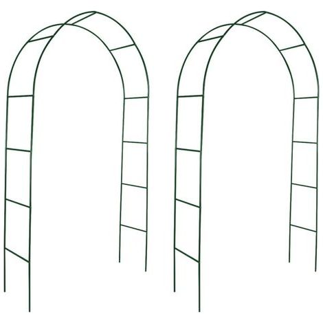 INLIFE Arche de jardin 2 pcs pour plantes grimpantes (1/5)