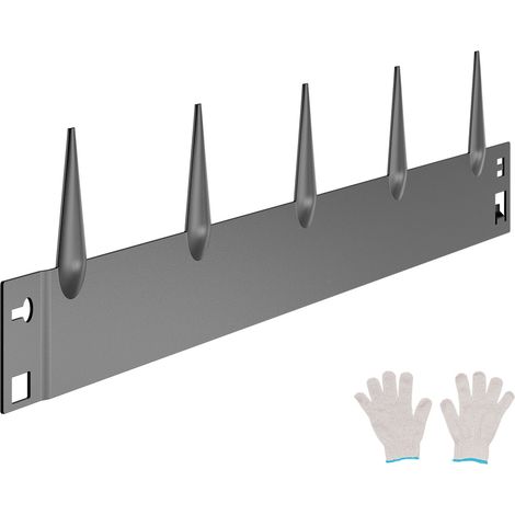 Mophorn Rasenkante 5er-Set, Beeteinfassung 990x156 mm, Metall-Beetumrandung, flexible Garteneinfassung, langlebige Gartenpalisade, einfache Montage, Blumenbeet- und Gartenweg-Abtrennung, dunkelgrau (1/5)