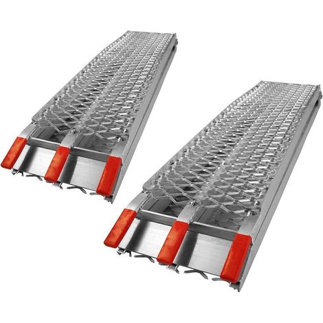Paire de Rampes de chargement moto pliable 680 kg 226 cm de long (1/4)