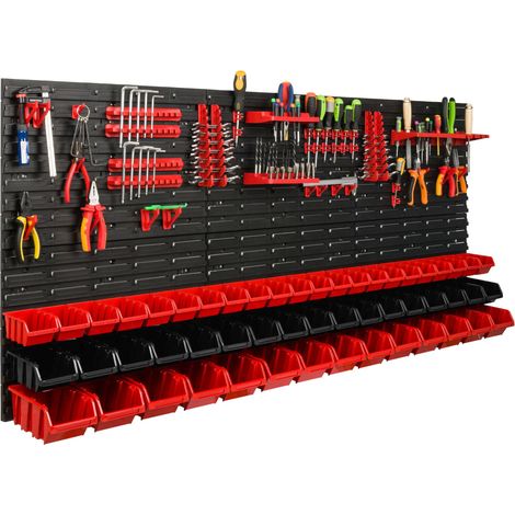 Tablero de herramientas para taller de 172x78 cm + 53 bandejas (1/5)