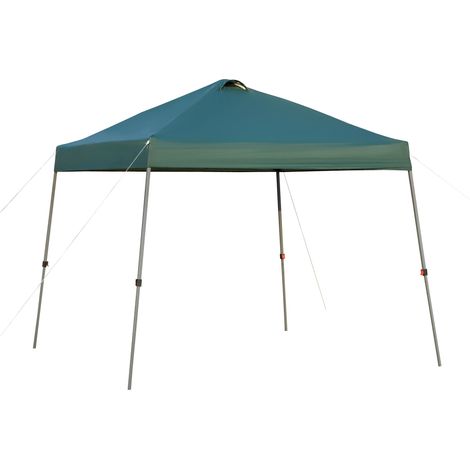 Cenador plegable 3x3m carpa jardín impermeable con bolsa transporte ruedas marco acero verde (1/5)