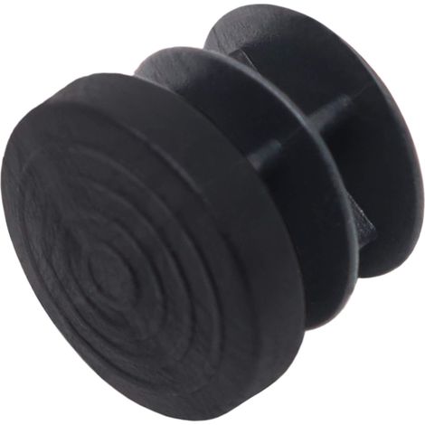 Adsamm® / 16 x puntali alettati a incastro/neri/Ø 16-18 mm/tondi/piedini in polietilene per gambe di mobili in tubolare/puntali protettivi per arredi Adsamm® Quality