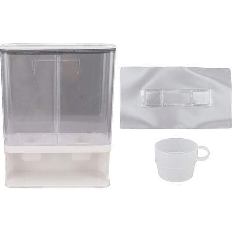 Récipient à Riz 3L Transparent Étanche Montage Murale Distributeur de Céréales Cuisine (1/5)