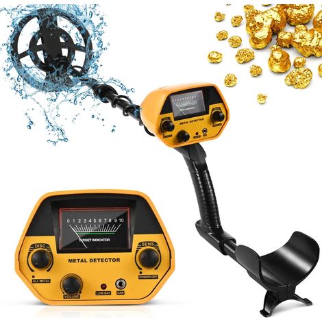 Détecteur de métaux haute précision, étanche et réglable, avec écran LCD, fonction de détection de métaux et kit d'outils. Poids : 900 g. Hauteur : 19 cm.