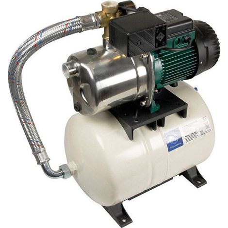 DAB – Surpresseur d'eau inox 0,6 kW – Débit 3 m³/h – Pression max 4 bars – Réservoir 24L – Pour puits et récupérateurs d'eau de pluie - GWS 24 L