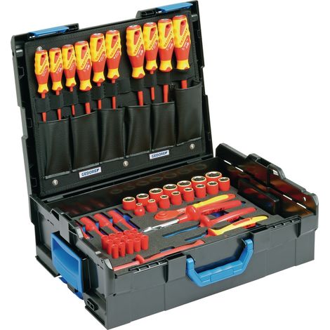 Gedore – Coffret multi-outils 53 pièces – Outils VDE isolés pour électricien – Détection rapide des outils manquants – Pour installations électriques (1/5)