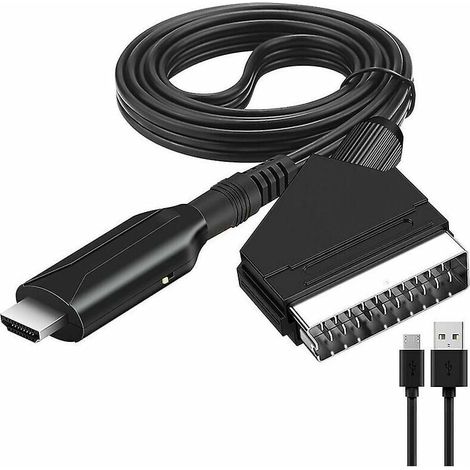 Ahlsen Adaptador de audio y vídeo convertidor Scart a HDMI para HDTV/DVD/Set Top Box/PS3/Pal/NTSC (1/4)