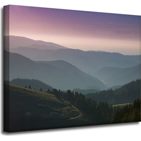 Leinwanddruck Naturstraße Bergblick 50x40