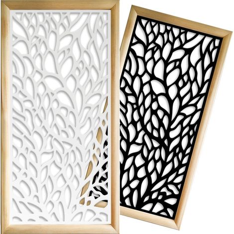 CODIUM - Modules décoratifs en bois et PVC - Couleur : blanc - Dimension : 47x94 cm