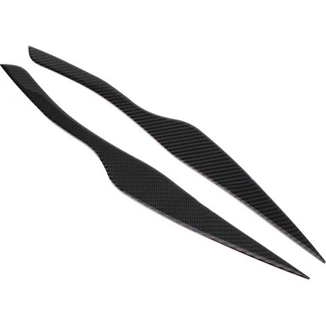 Paire de couvercles en fibre de carbone pour sourcils de phares BMW Série 3 E90 E91 2006-2011 (1/5)