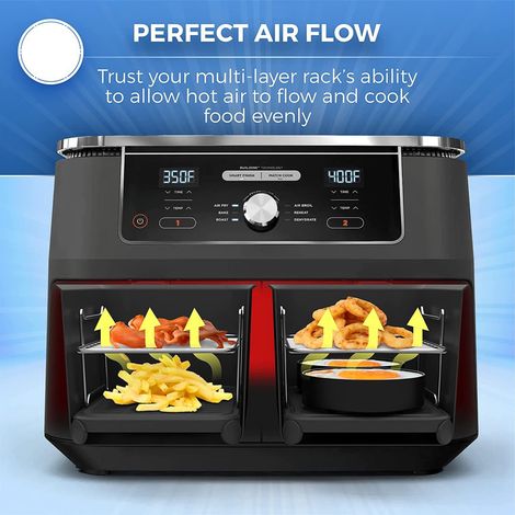 Accessoires pour friteuse à air chaud : Grille multifonction à un étage avec brochettes, Friteuses à air chaud à double panier (1/5)