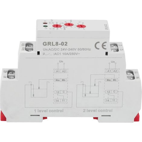 GRL8-02 Flüssigkeitsstandregelungsrelais, Wasserstandsregelung, 10 A AC/DC, 24 V–240 V (1/5)