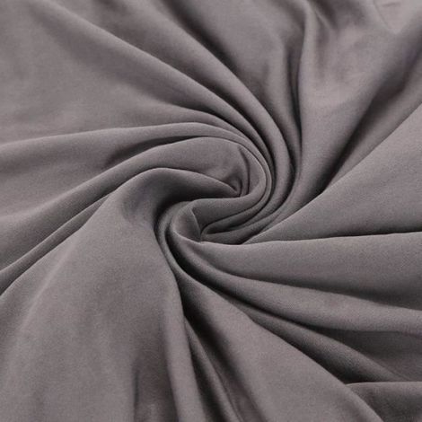 Housses de Chaise - - Lot de 6 - Gris - Bi-élastique - Lavable (1/4)