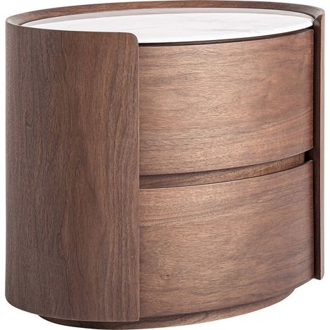 Table de chevet en bois vieilli style contemporain brun clair - Marron clair finition vieillie (1/5)