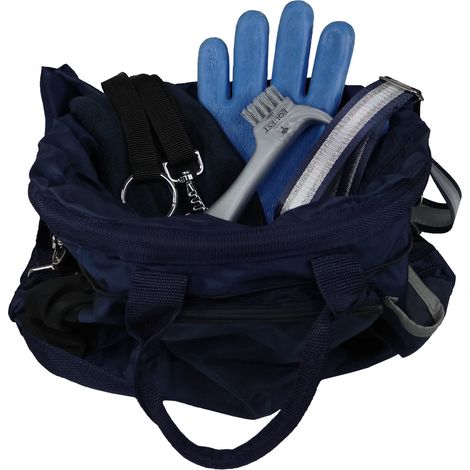 EQuest Grooming Bag befüllt - Putztasche mit Inhalt für die Pferdepflege, navy