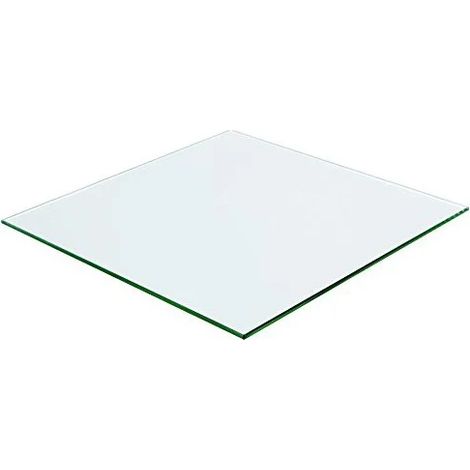 Plateau carré 70 x 70 cm en verre trempé transparent (1/3)