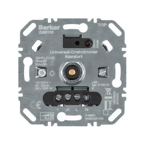 Berker Uni-Drehdimmer Komfort (R, L, C, LED), Softr. 296110 (1/5)