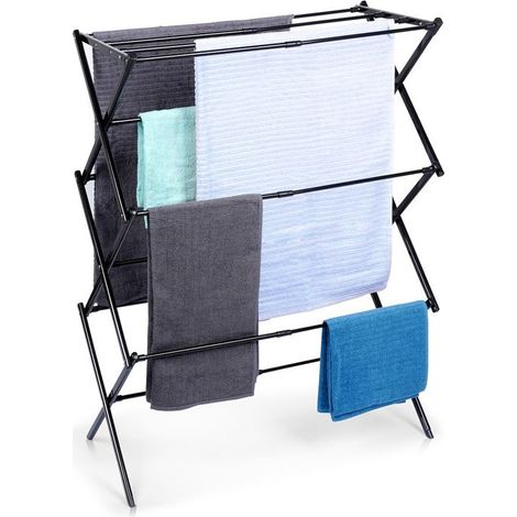 VILDE Sèche-linge Télescopique 11 Barres - Longueur réglable 44,5 à 75 cm - Métal durable - intérieur/extérieur (1/5)