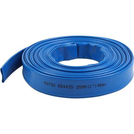 Tuyau de refoulement 20 m x 25 mm avec 2 clips et raccord, compatible avec les pompes submersibles et les pompes à eau pour le drainage des bassins (1/5)