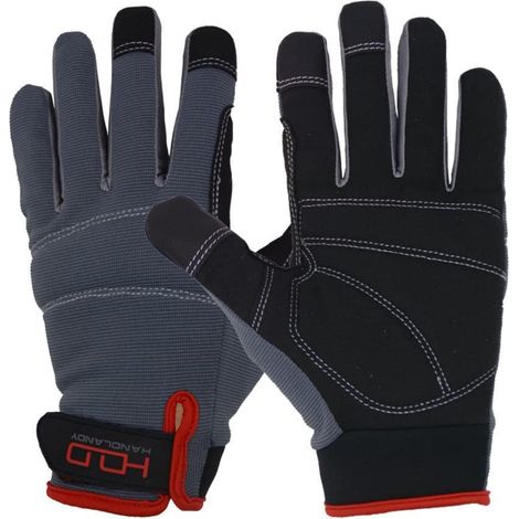 Guantes de trabajo para hombre y mujer, guantes para trabajar con pantallas táctiles, guantes suaves para jardinería