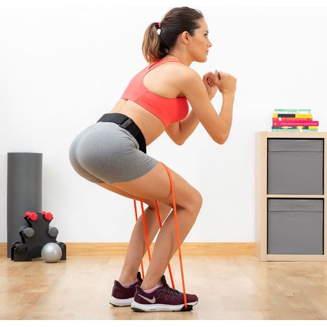 Ceinture avec bandes de resistance pour les fessiers et guide dexercices bootrainer innovagoods (1/5)