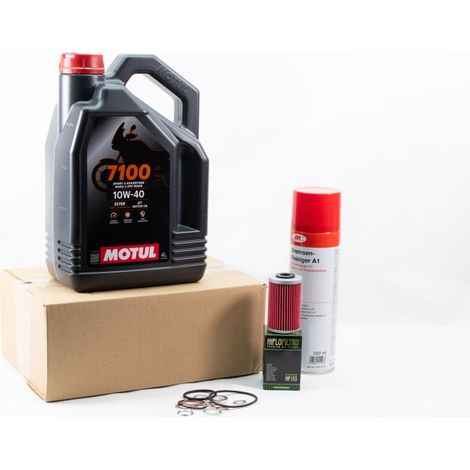 Kit Entretien Vidange Standard pour KTM RC 200 de 2014 à 2019 - MOTUL 7100 10W40 4L