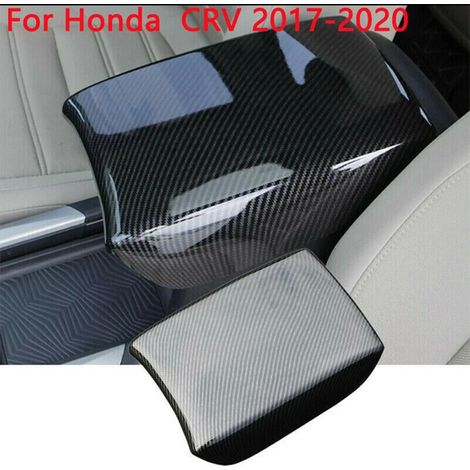 Habillage décoratif pour accoudoir central de voiture, aspect fibre de carbone, compatible avec Honda CR-V 2017-2020 (1/5)